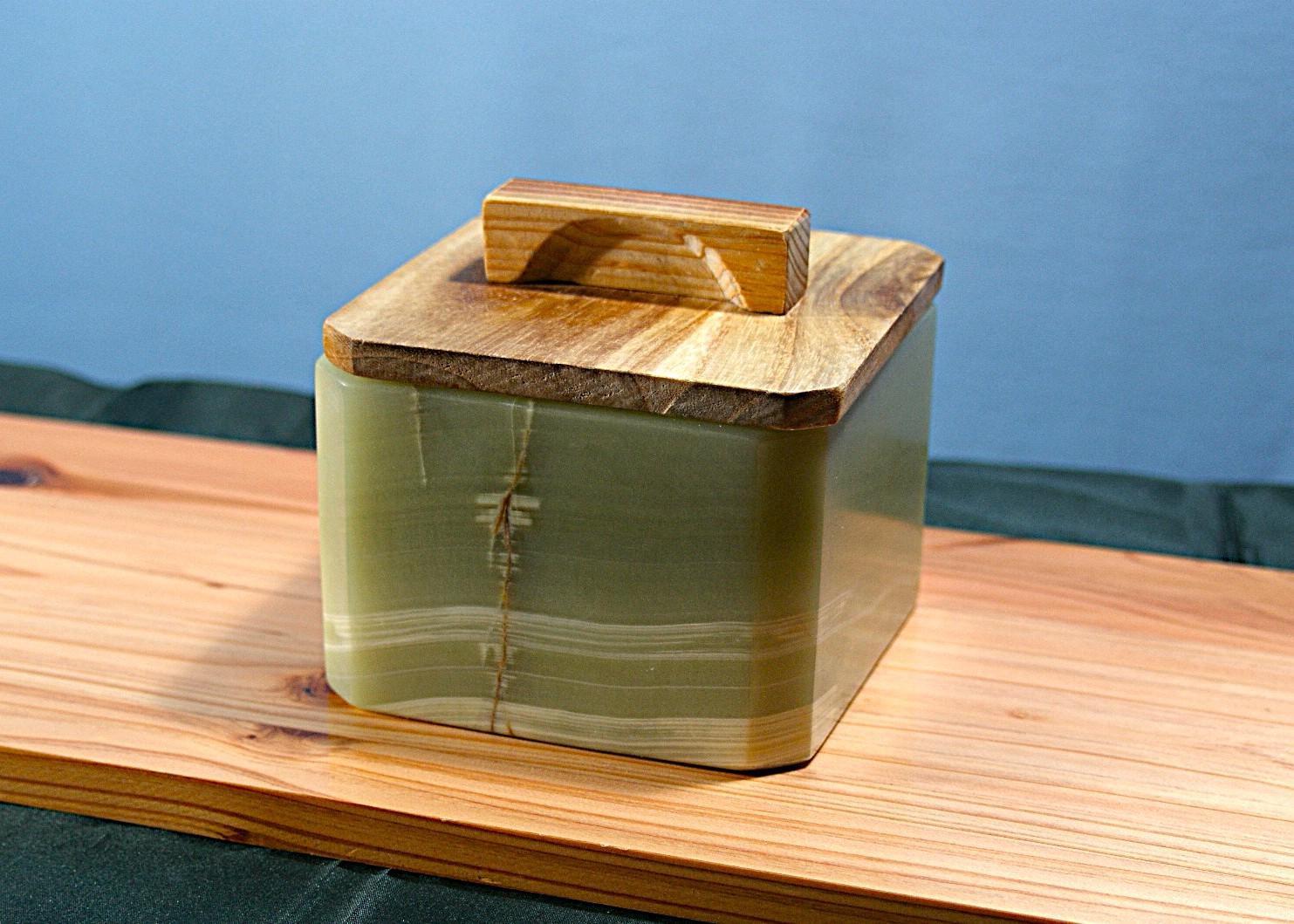 石の器　蓋つきトレイ　菓子鉢　小物入れ | 3枚目