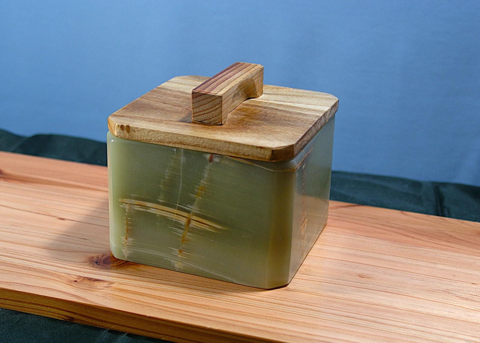 石の器　蓋つきトレイ　菓子鉢　小物入れ | 4枚目