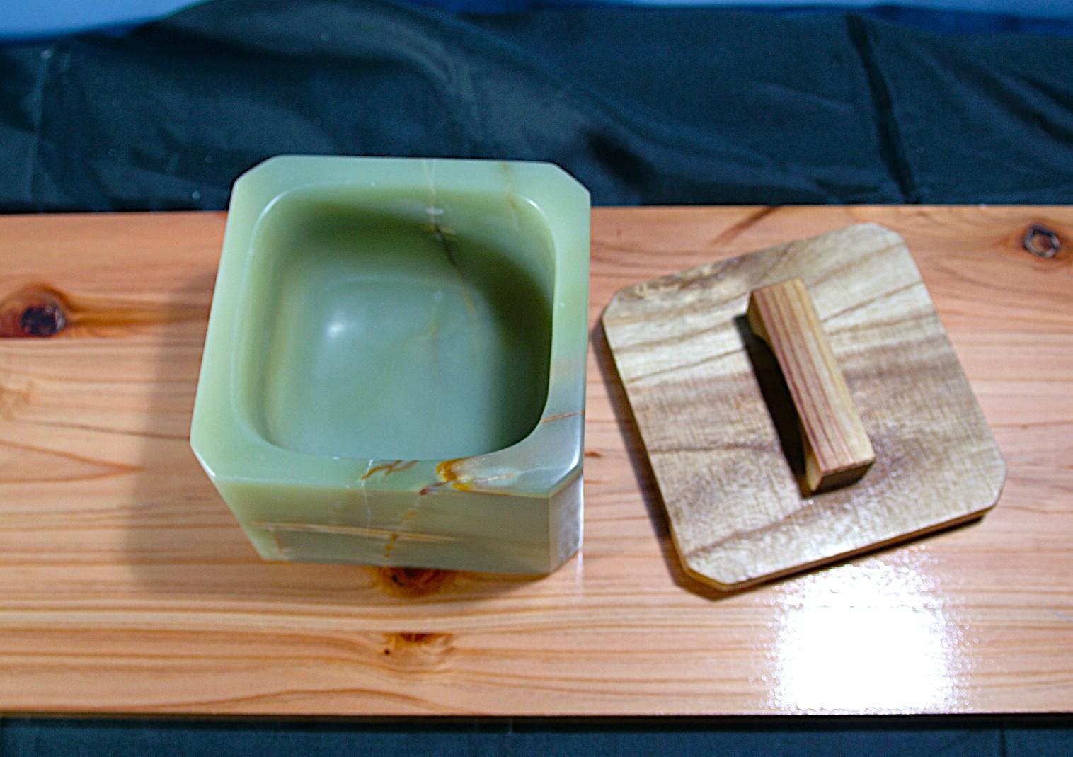 石の器　蓋つきトレイ　菓子鉢　小物入れ | 5枚目