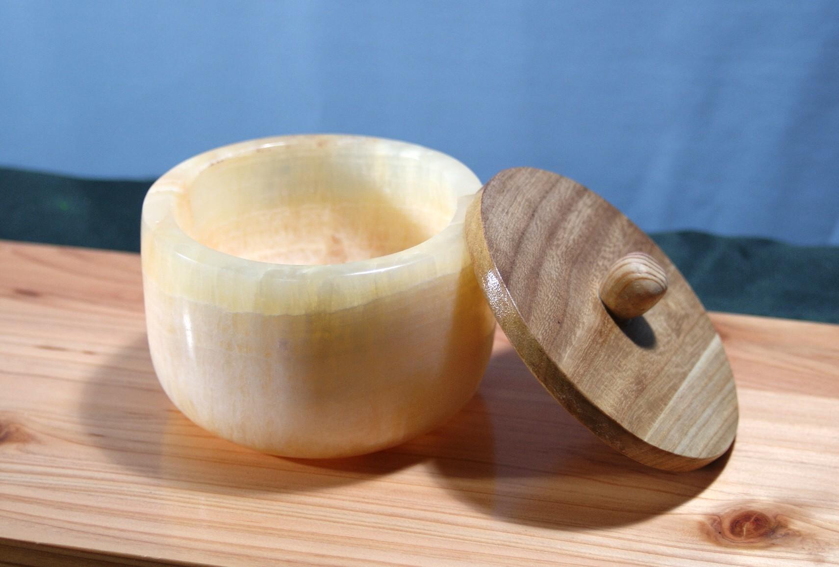 石の器　蓋つきトレイ　菓子鉢　小物入れ　おにっくすのうつくしい器 | 3枚目