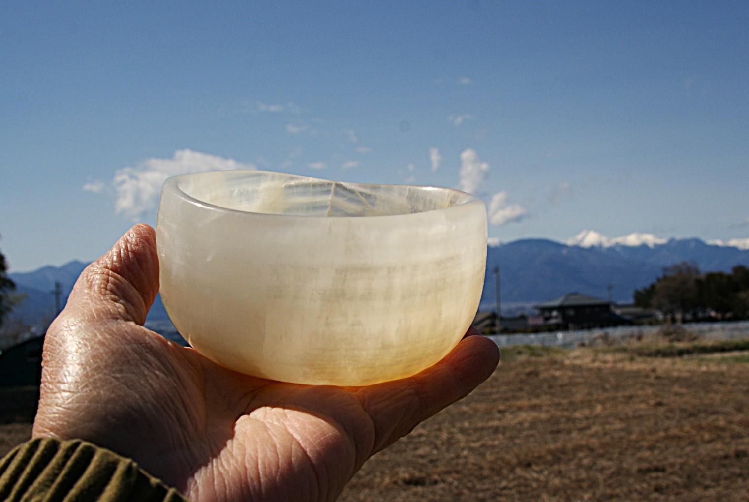 石の器　『春のことぶれ』　抹茶茶碗　鉢物　花器　オニックスの器 | 2枚目