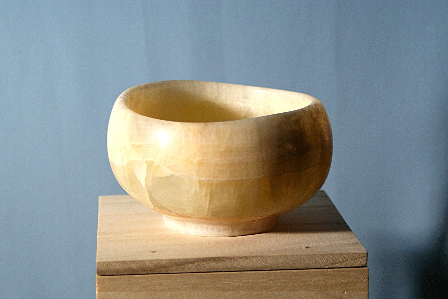 石の器　抹茶茶碗　『初釜』　天然石オニックスの希少な器　花器　お部屋のオブジェ | 12枚目