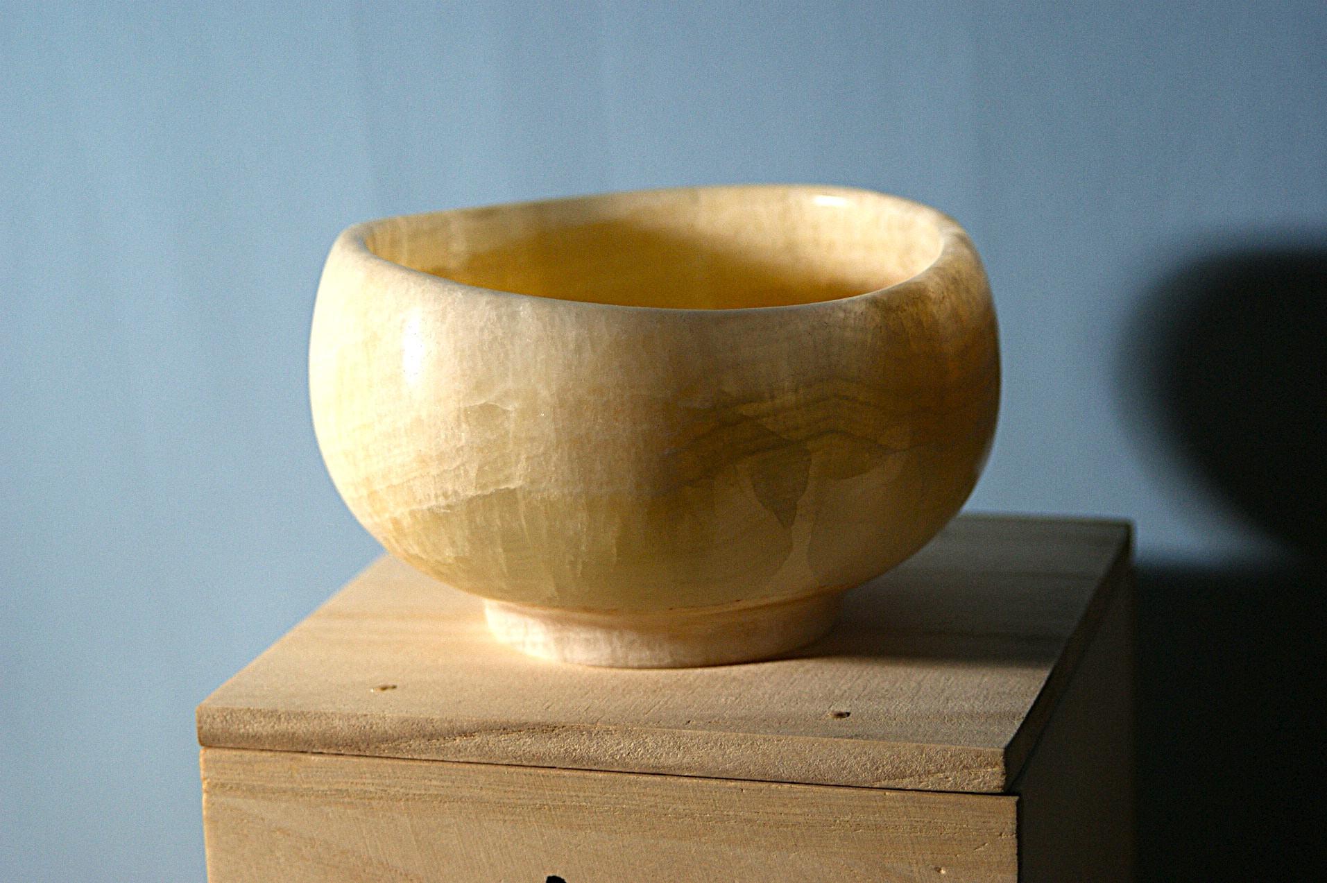 石の器　抹茶茶碗　『初釜』　天然石オニックスの希少な器　花器　お部屋のオブジェ | 6枚目